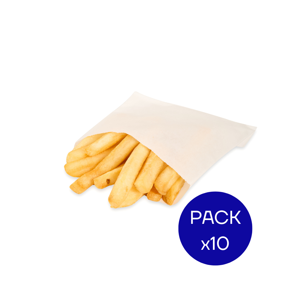 BOLSA PAPA FRITAS BIOXIDO (11 X 8 CM) X100 X10 PAQ