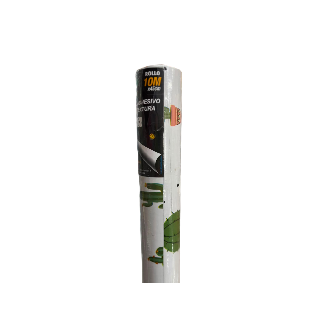 ROLLO PAPEL CONTACT ADHESIVO ESTAMPADO 45CM X 10MTS CACTUS