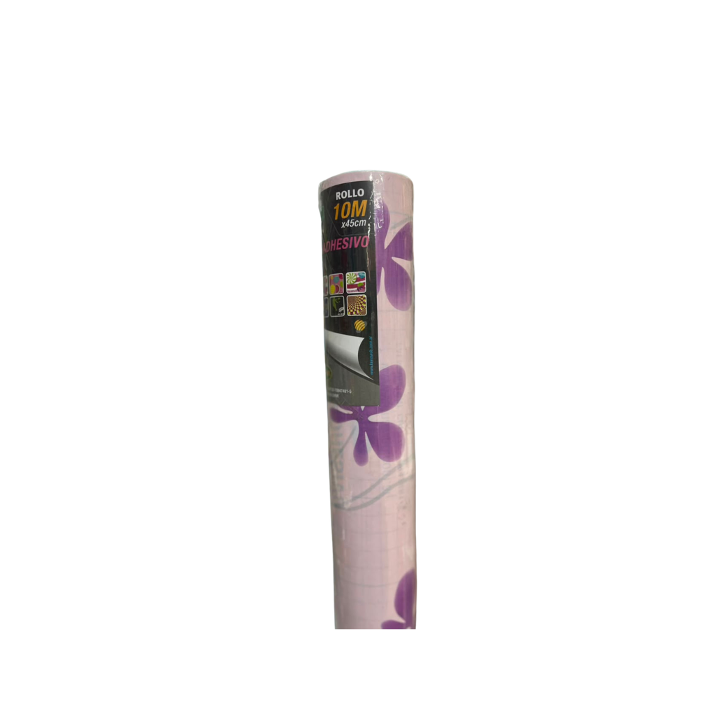 ROLLO PAPEL CONTACT ADHESIVO ESTAMPADO 45CM X 10MTS FLORAL