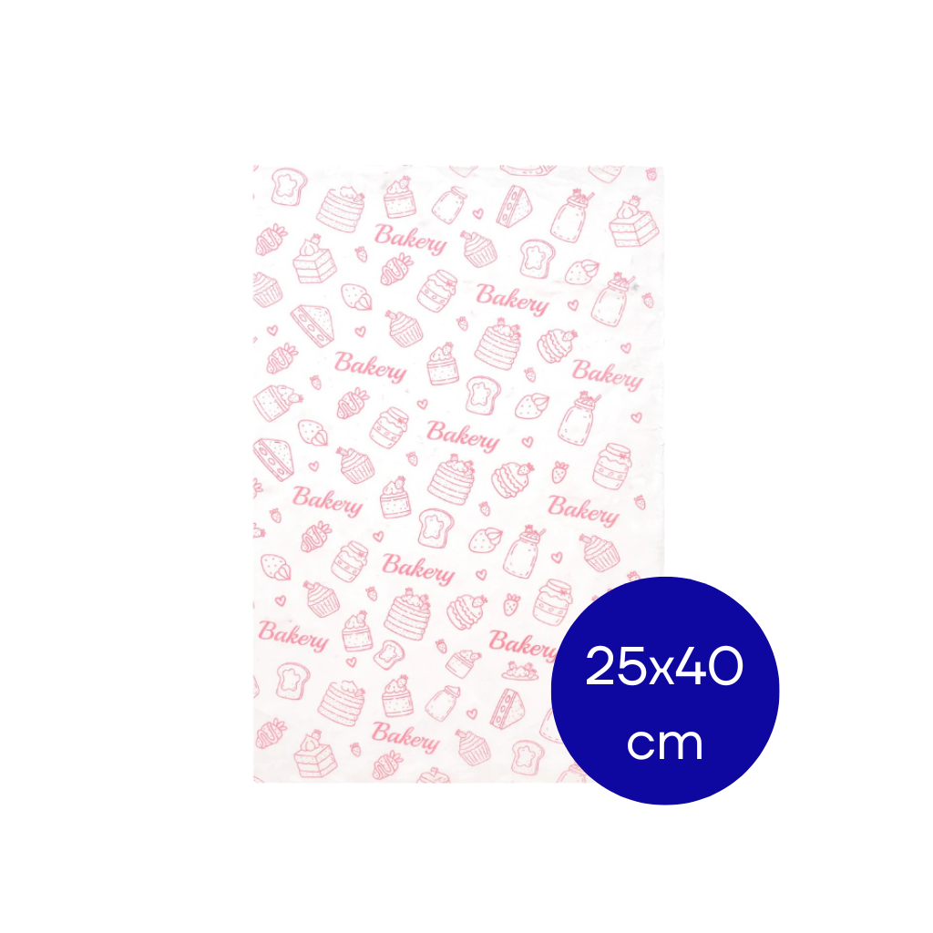 PAPEL PARAFINADO BAKERY PAQ X 1000 UNID. PFBACKE2540 25X40CM M2