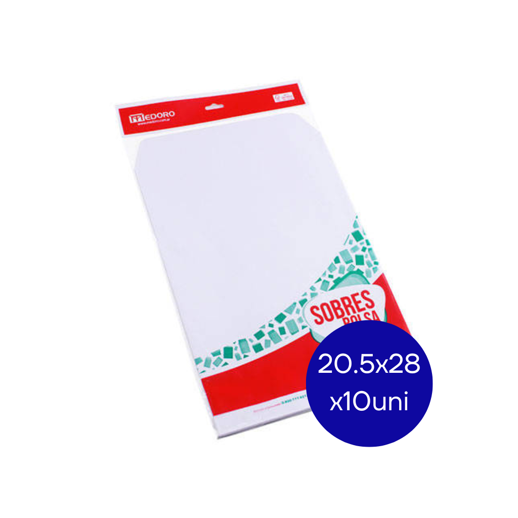 SOBRE BOLSA BLANCO 20.5 X 28 X 10 MEDORO