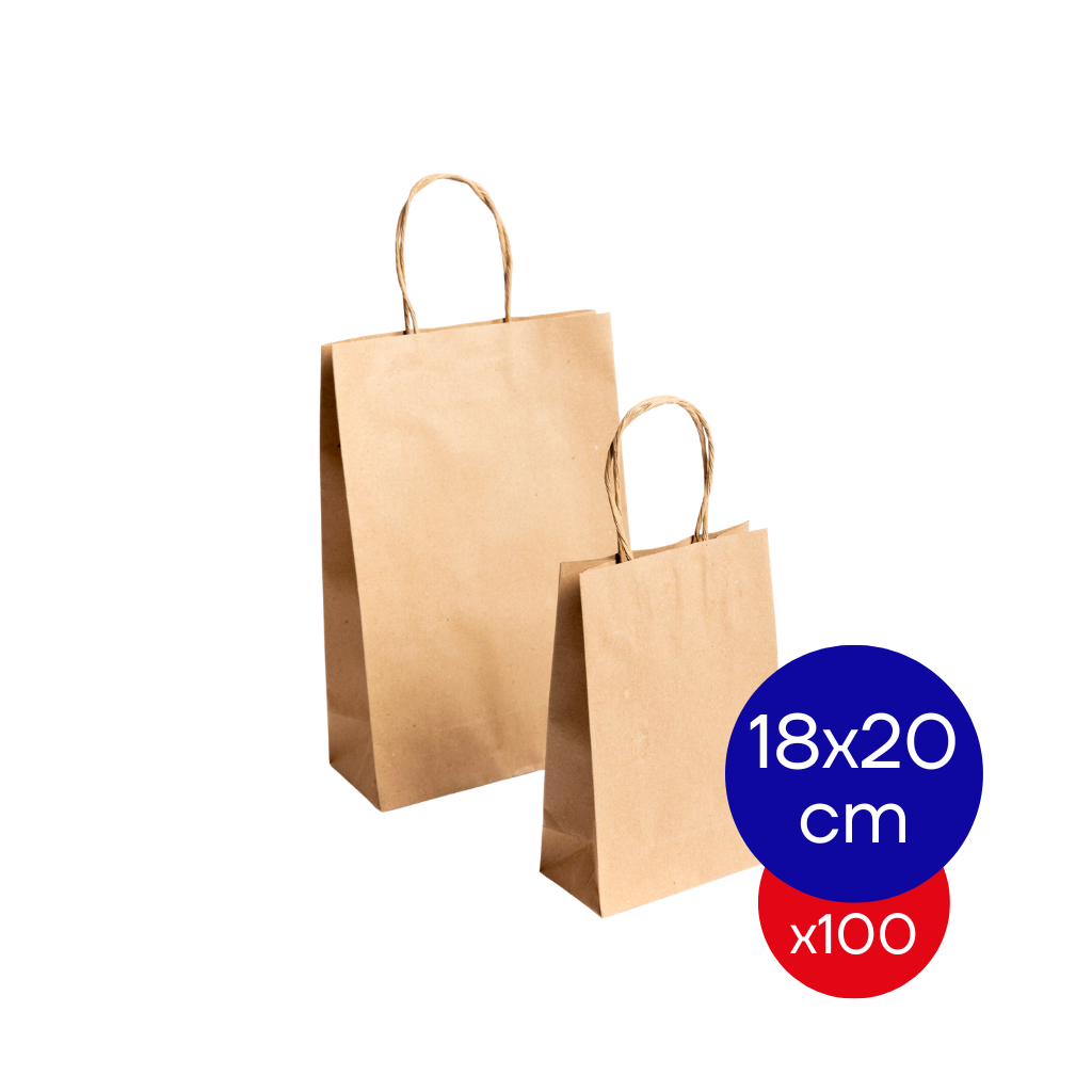 BOLSA KP2-B KRAFT 18X20 CM BULTO X100