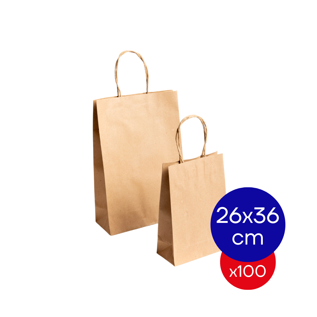 BOLSA KP4 KRAFT 26X36 CM BULTO X100
