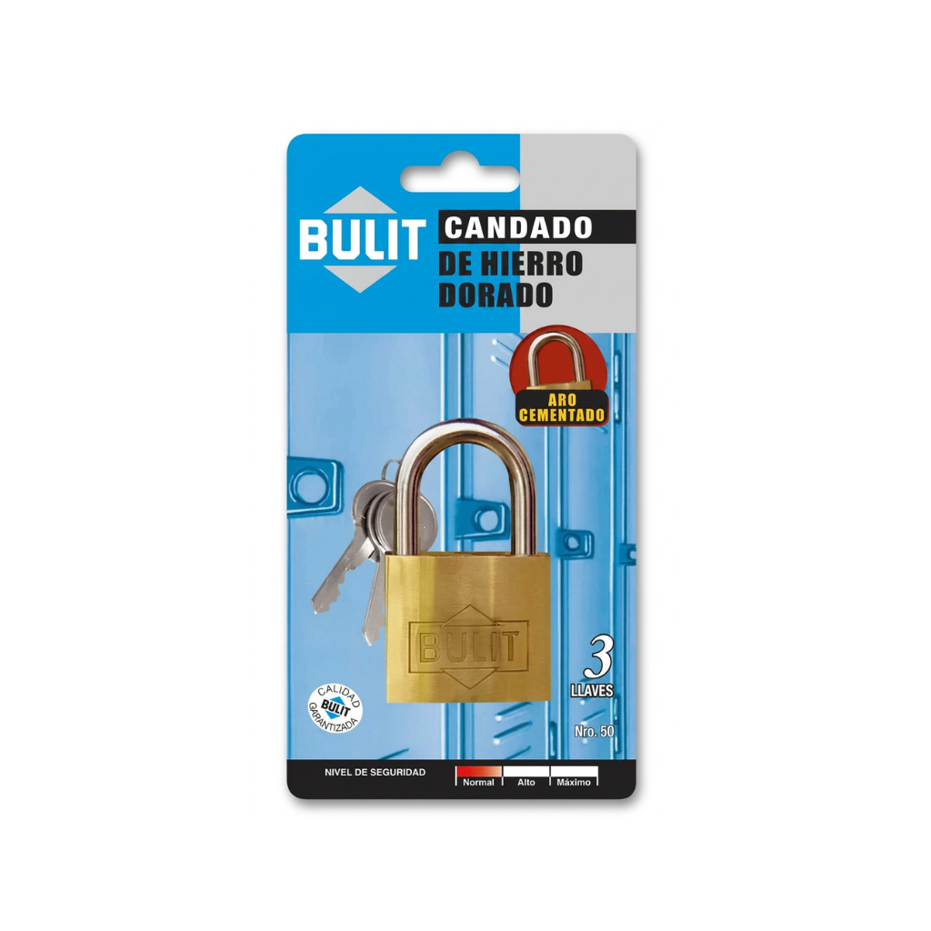 CANDADO DE HIERRO DORADO N°50 CDB H 50 D