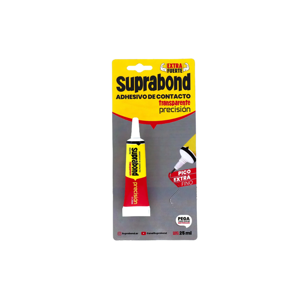 ADHESIVO CONTACTO SUPRABOND TRANSPARENTE PRECISION 25ML BLISTER