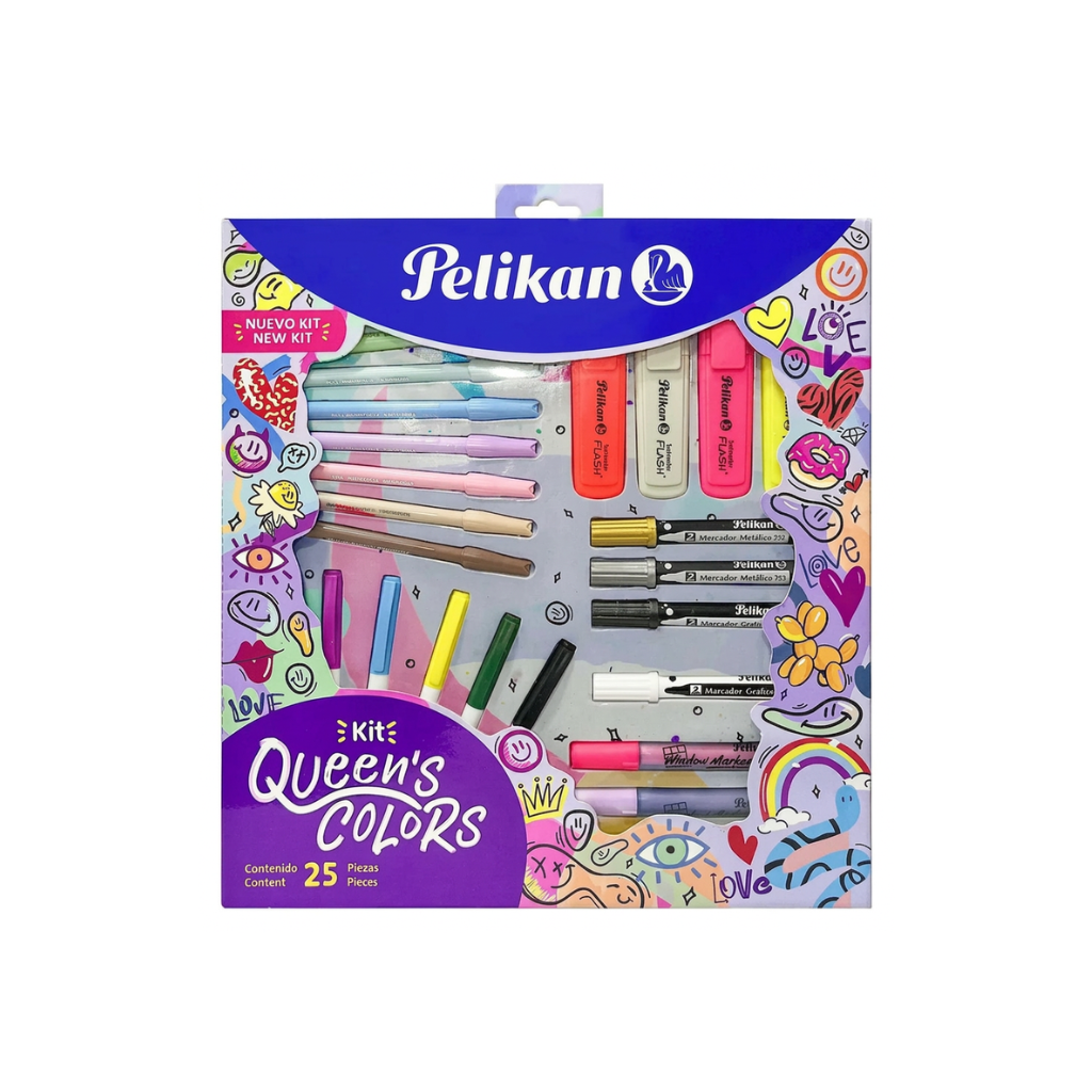 KIT QUEENS COLORS X25 PELIKAN 30190121