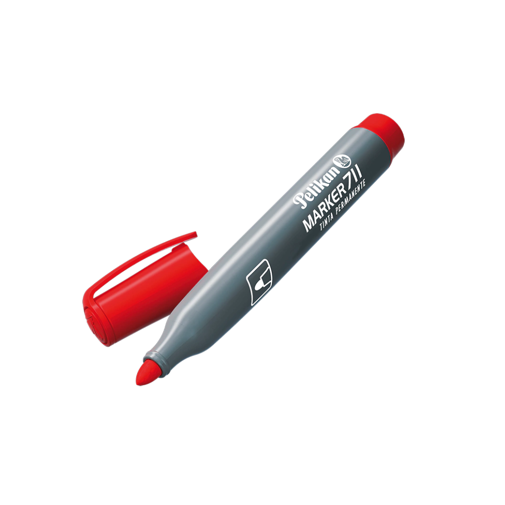 MARCADOR PELIKAN 711 PERMANENTE ROJO PTA RED C/CLI