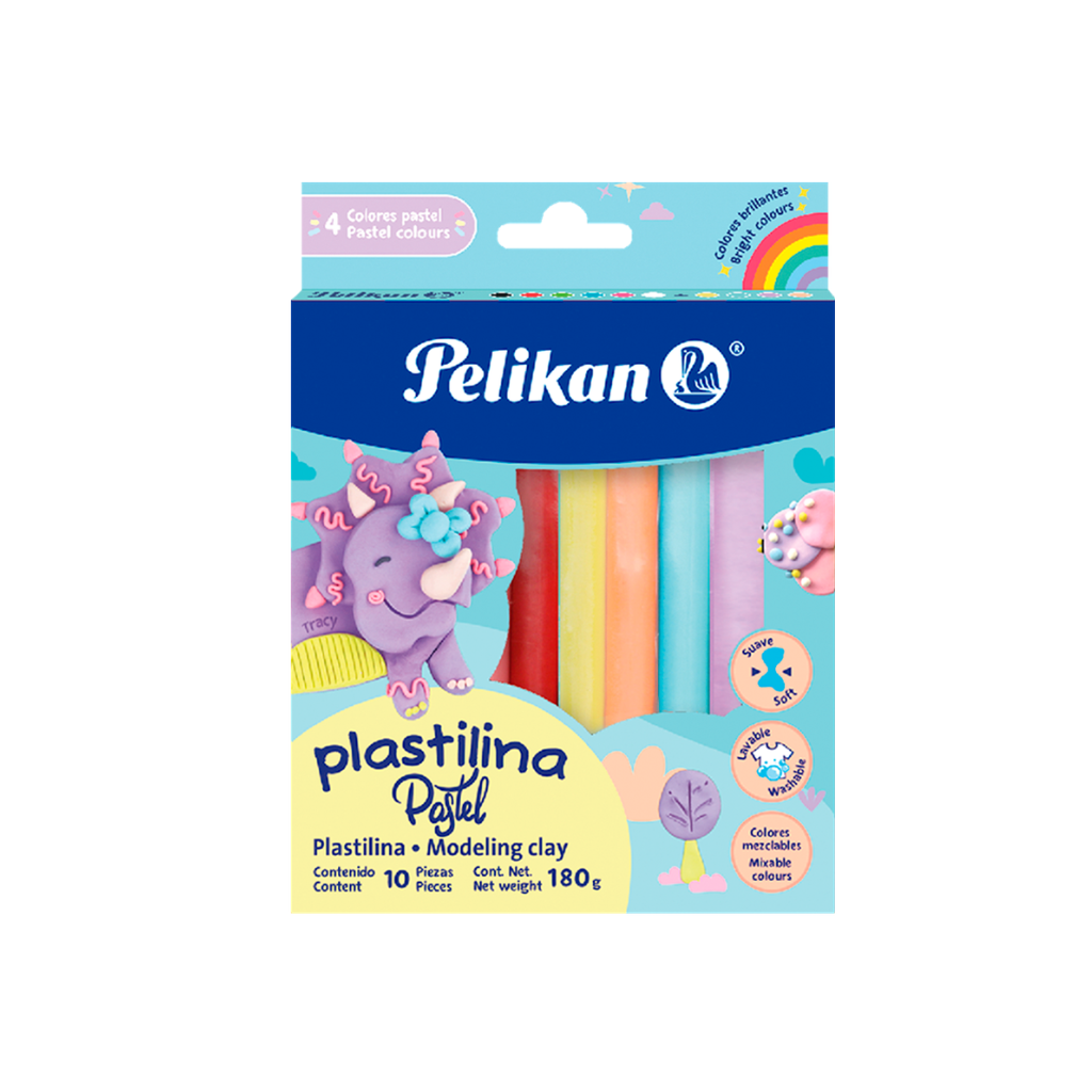 PLASTILINA SURTIDA PASTEL X10 BARRAS L06700004