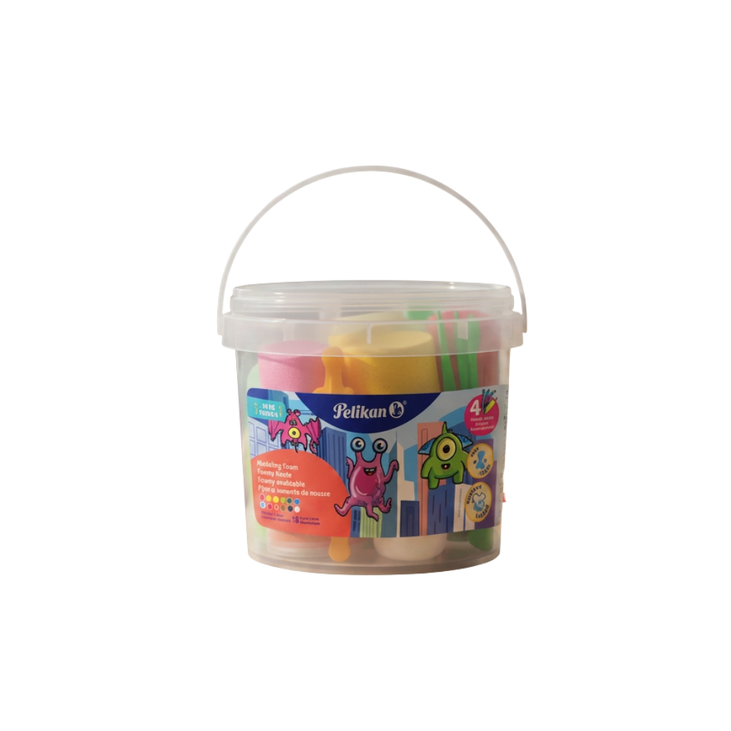 SET FOAMY MOLDEABLE ( INCLUYE 12 POTES DE MASA FOAMY Y 4 HERRAMIENTAS )