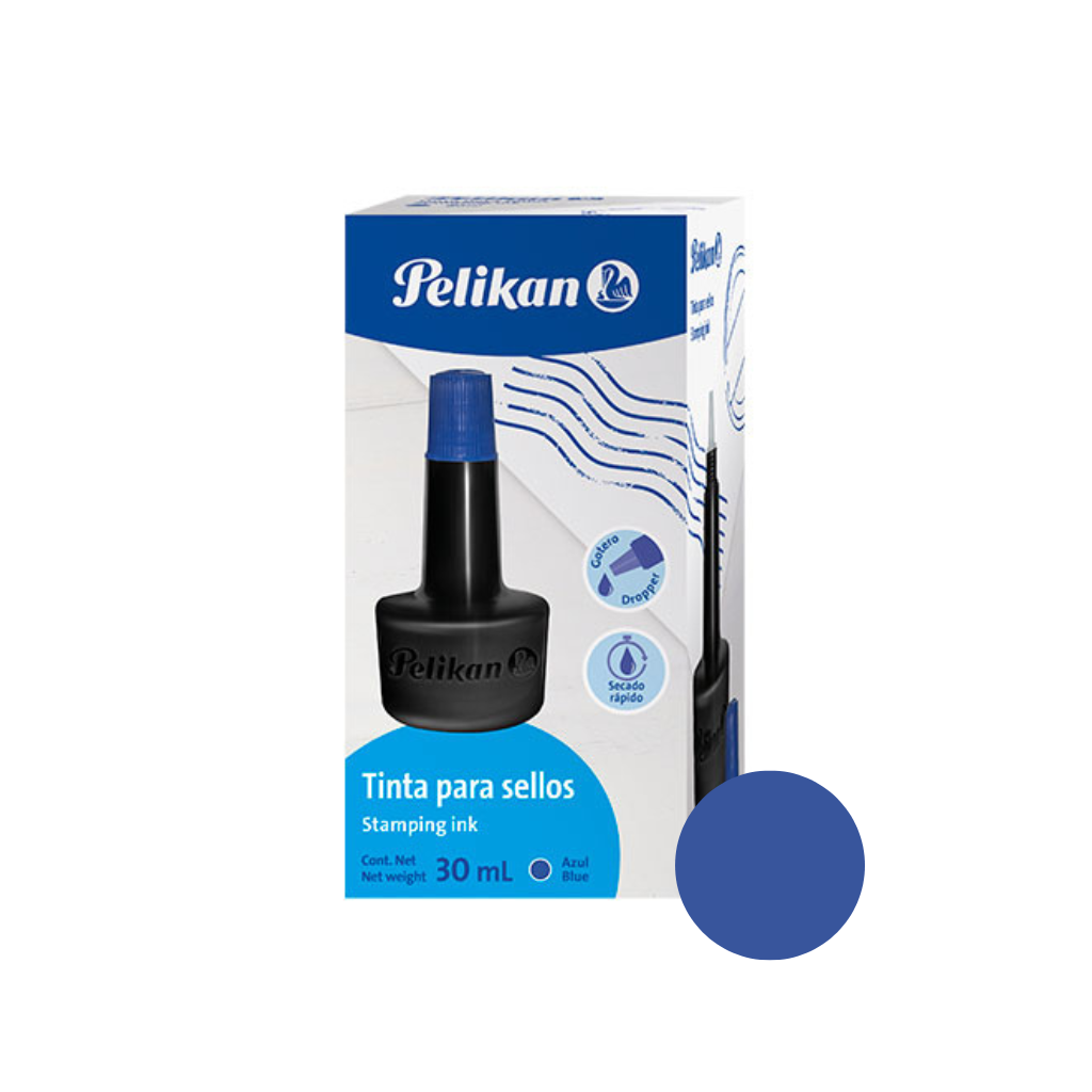 TINTA P/ SELLOS DE GOMA PELIKAN 4K 28CC AZUL