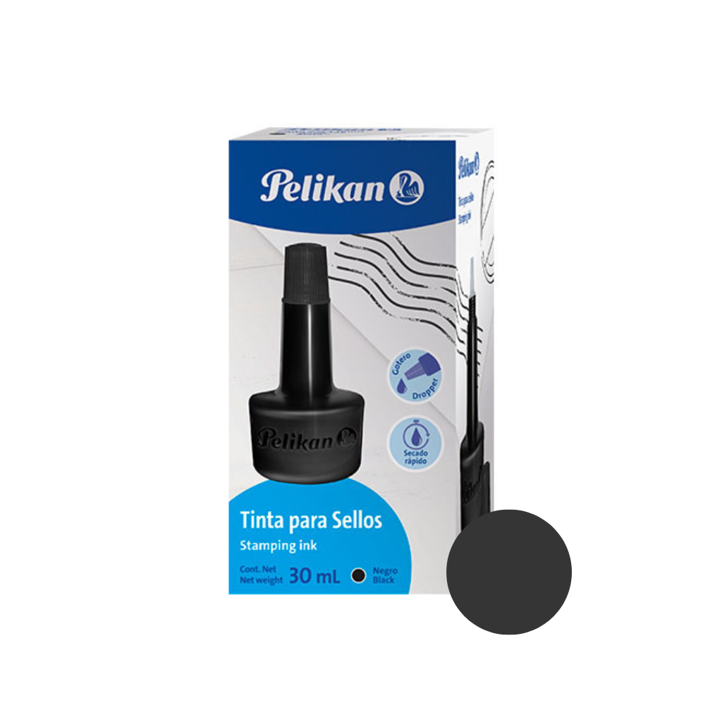 TINTA P/ SELLOS DE GOMA PELIKAN 4K 28CC NEGRO