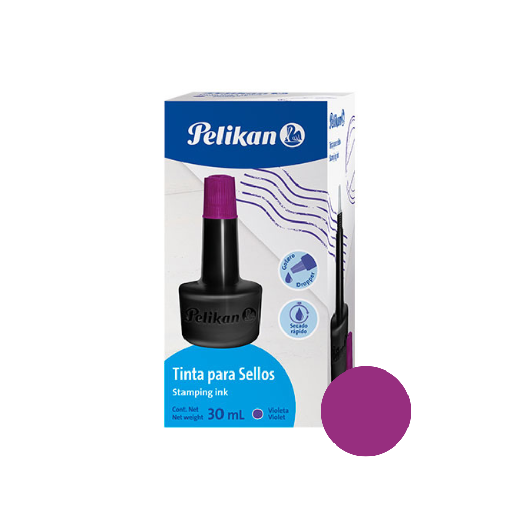 TINTA P/ SELLOS DE GOMA PELIKAN 4K 28CC VIOLETA