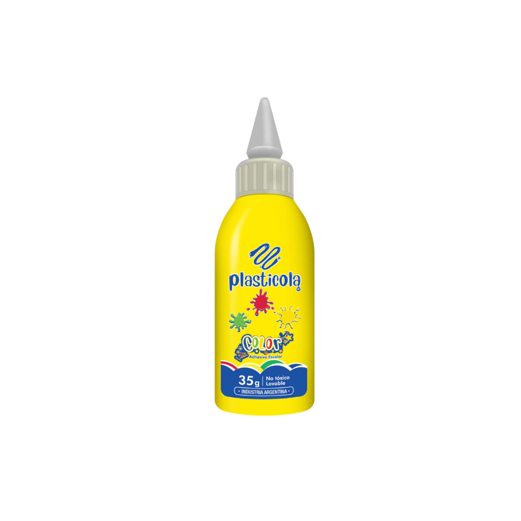 COLA VINILICAS PLASTICOLA X40G COLOR AMARILLO