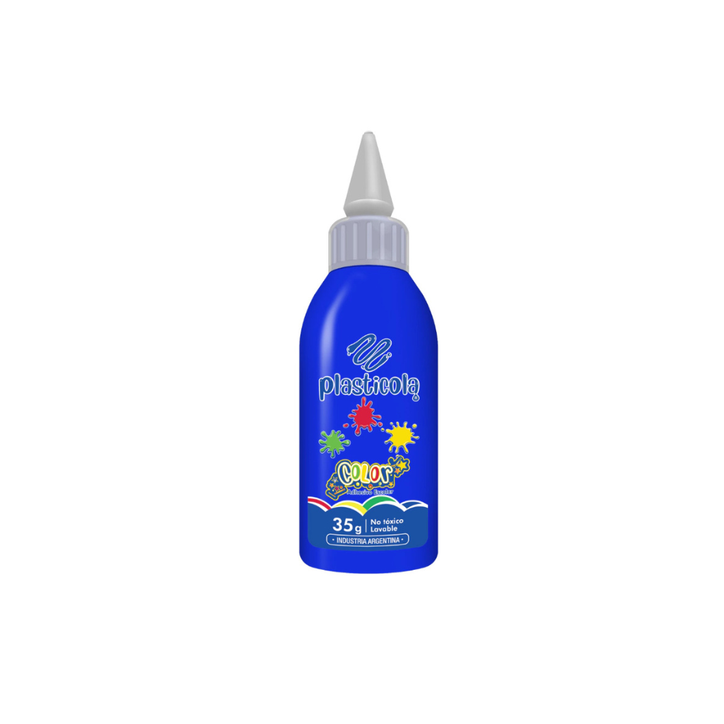 COLA VINILICAS PLASTICOLA X40G COLOR AZUL