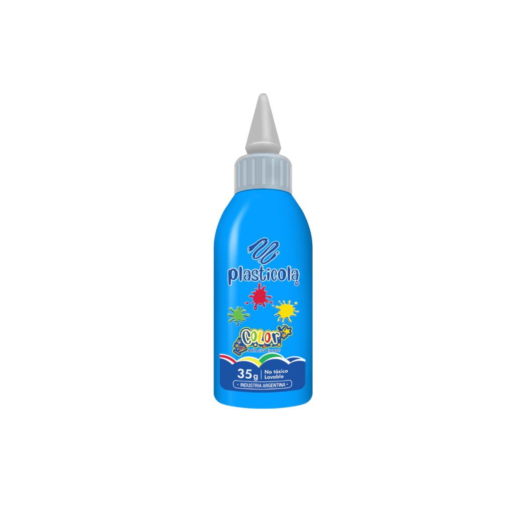 COLA VINILICAS PLASTICOLA X40G COLOR CELESTE