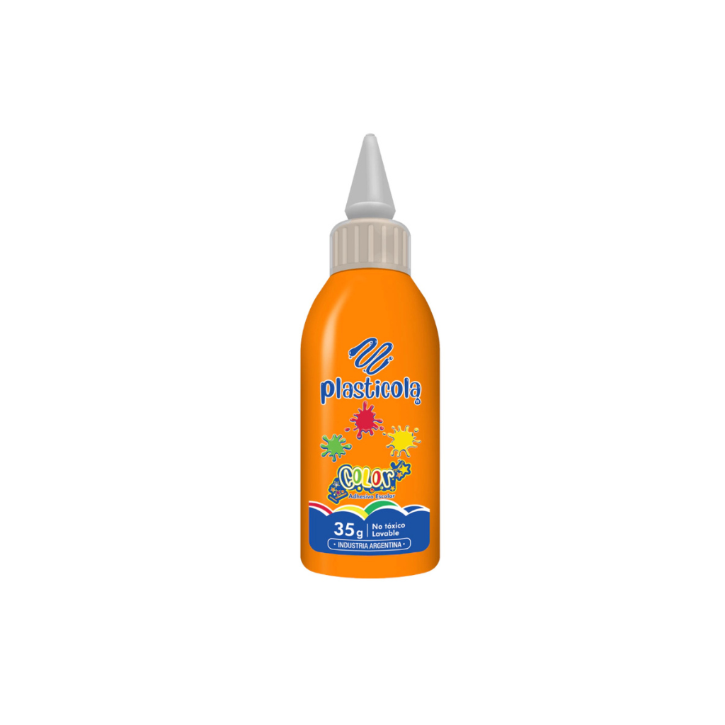 COLA VINILICAS PLASTICOLA X40G COLOR NARANJA