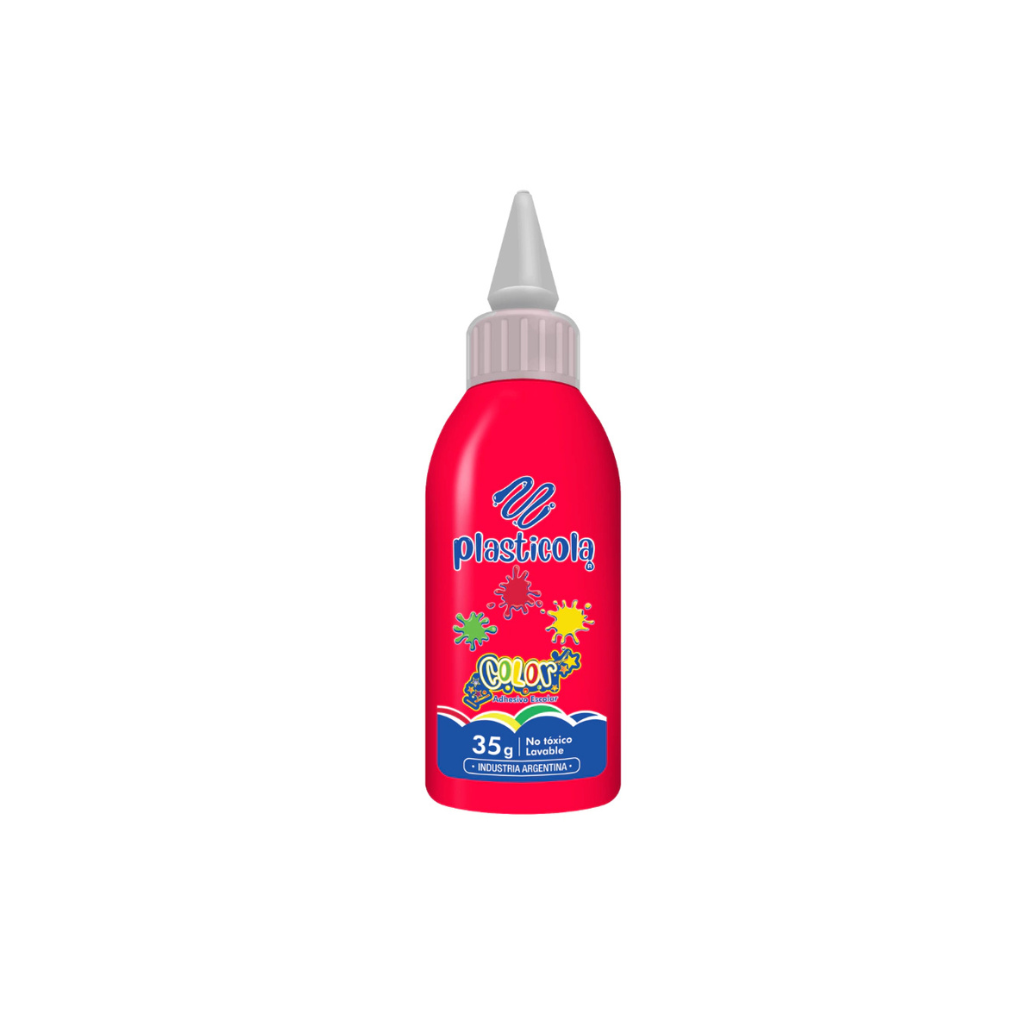 COLA VINILICAS PLASTICOLA X40G COLOR ROJO