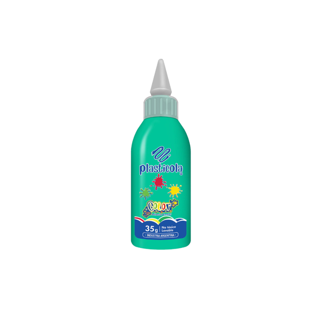 COLA VINILICAS PLASTICOLA X40G COLOR VERDE