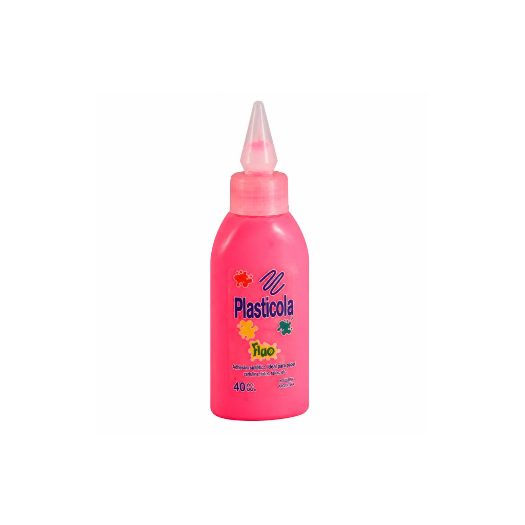 COLA VINILICAS PLASTICOLA X40G FLUO ROSA