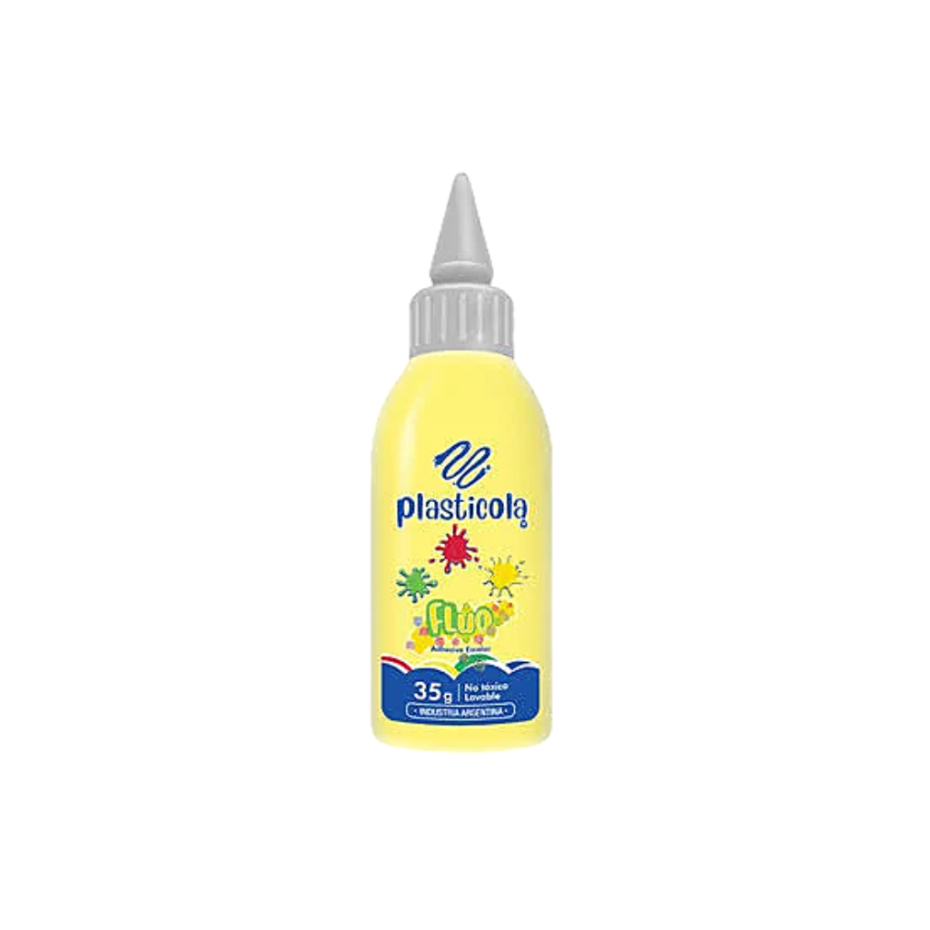 COLA VINILICAS PLASTICOLA X40G FLUO AMARILLO