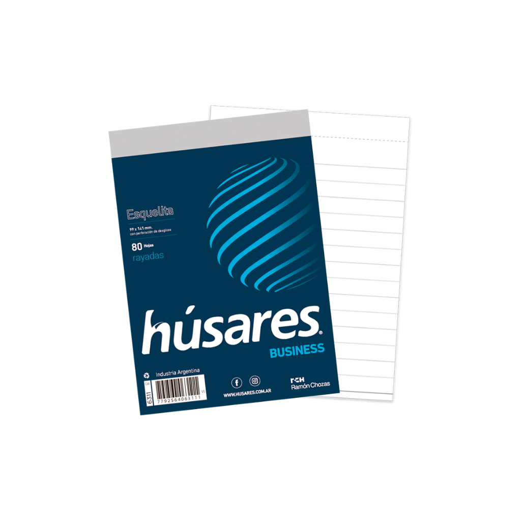 BLOCK HUSARES 6311 BUSINESS ESQUELITA A6 80 H RAYADO
