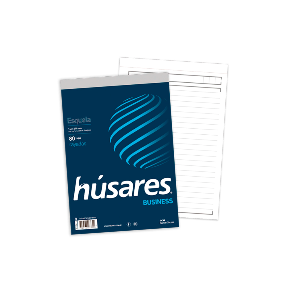 BLOCK HUSARES 6334 BUSINESS ESQUELA A5 80 H RAYADO