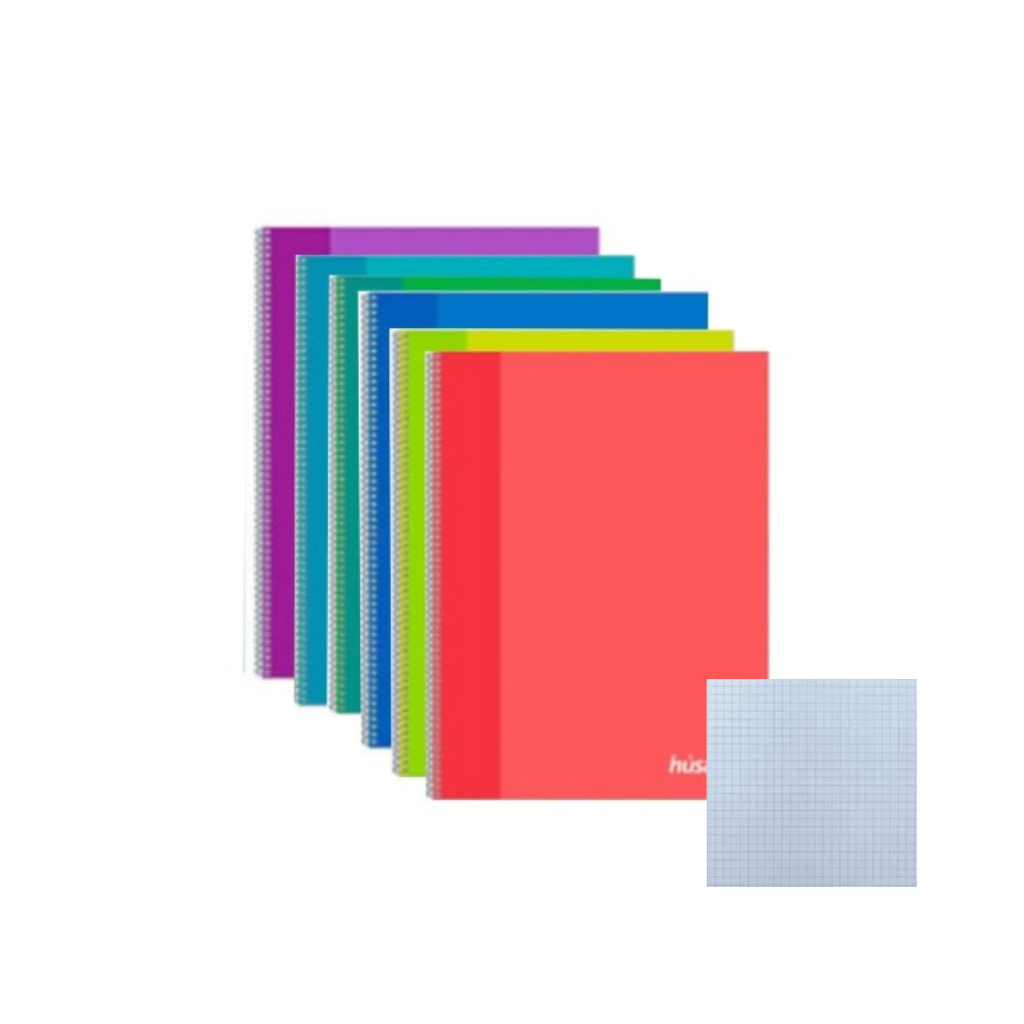 CUADERNO 22.3X29.7 C/ESPIRAL HUSARES X 80HJS CUADRICULADO TRENDY 6293