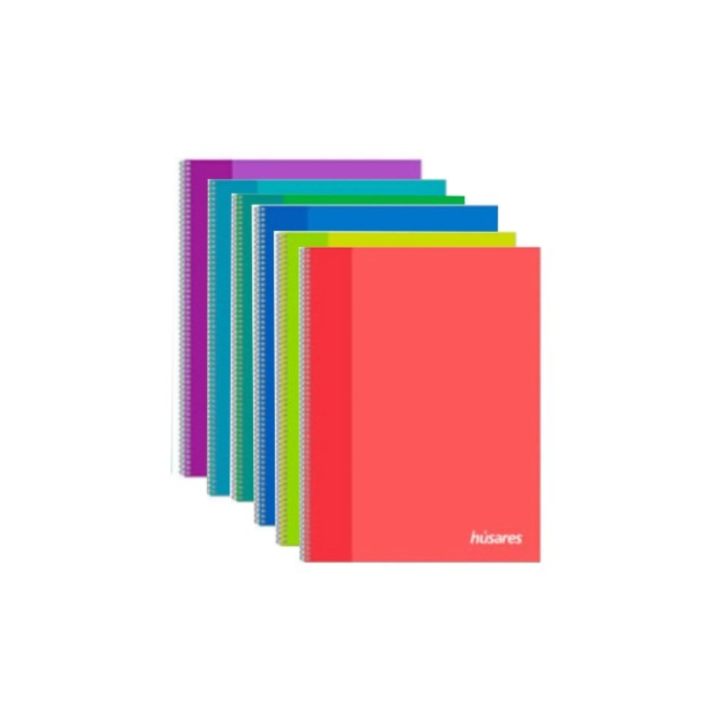 CUADERNO 22.3X29.7 C/ESPIRAL HUSARES X 80HJS LISO 6301