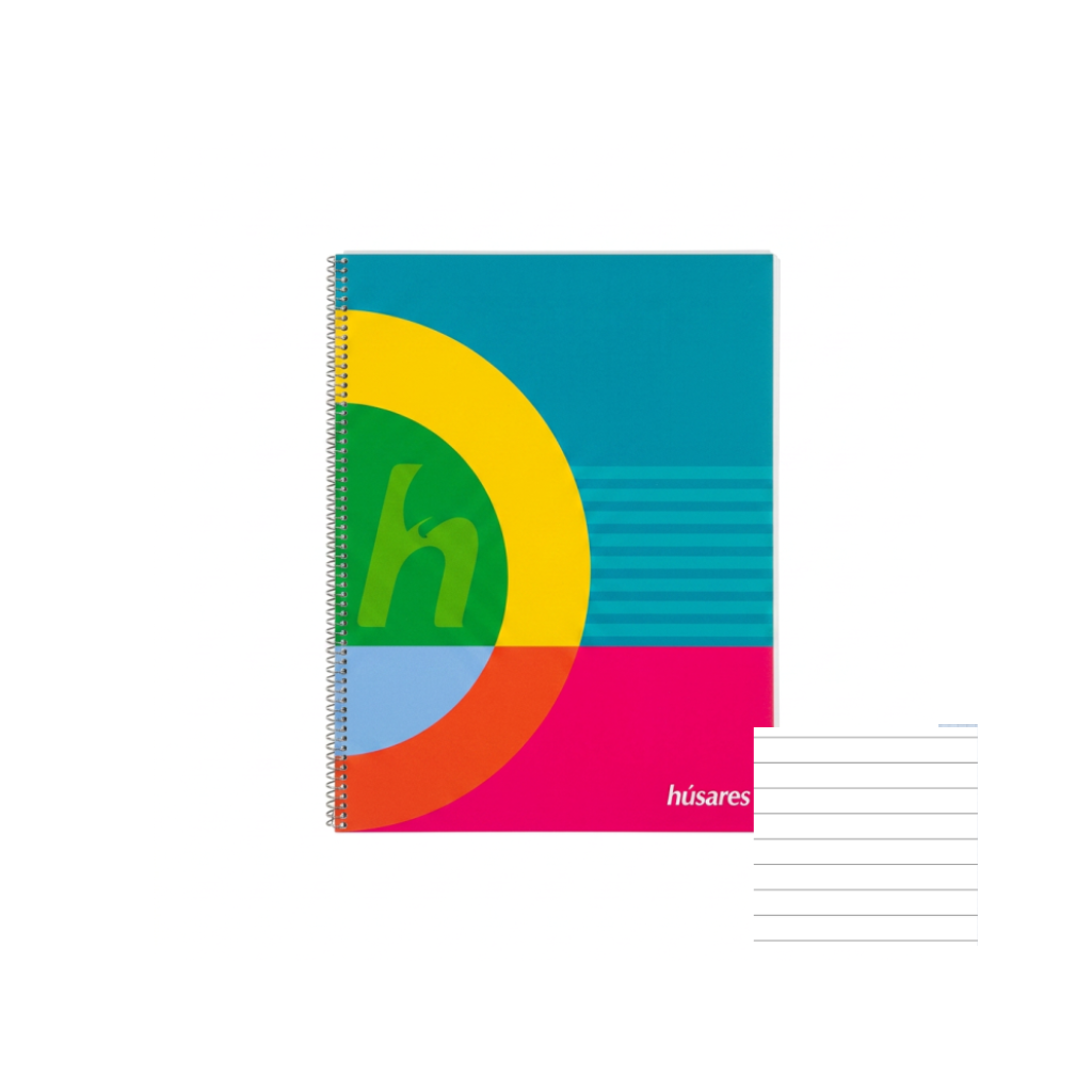 CUADERNO HUSARES 6503 21X27 X 60H 90GRS FANTASIA T/D X UNIDAD RAYADO