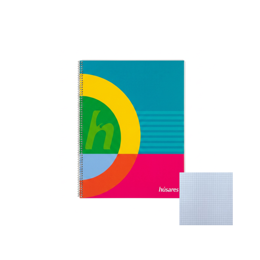 CUADERNO HUSARES 6507 21X27 X 60H 90GRS FANTASIA T/D X UNIDAD CUADRICULADO