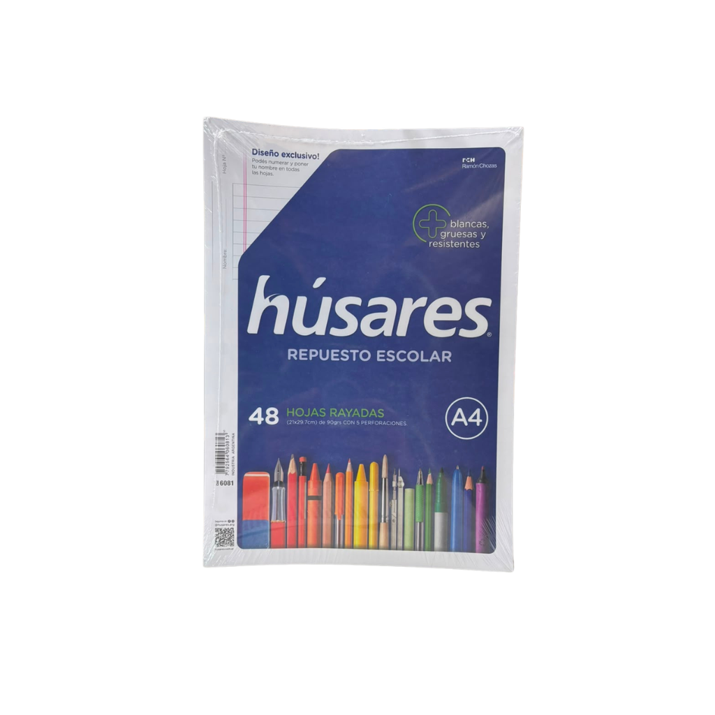REPUESTO A4 HUSARES 48 HJS = 90GRS 5 PERF 6081