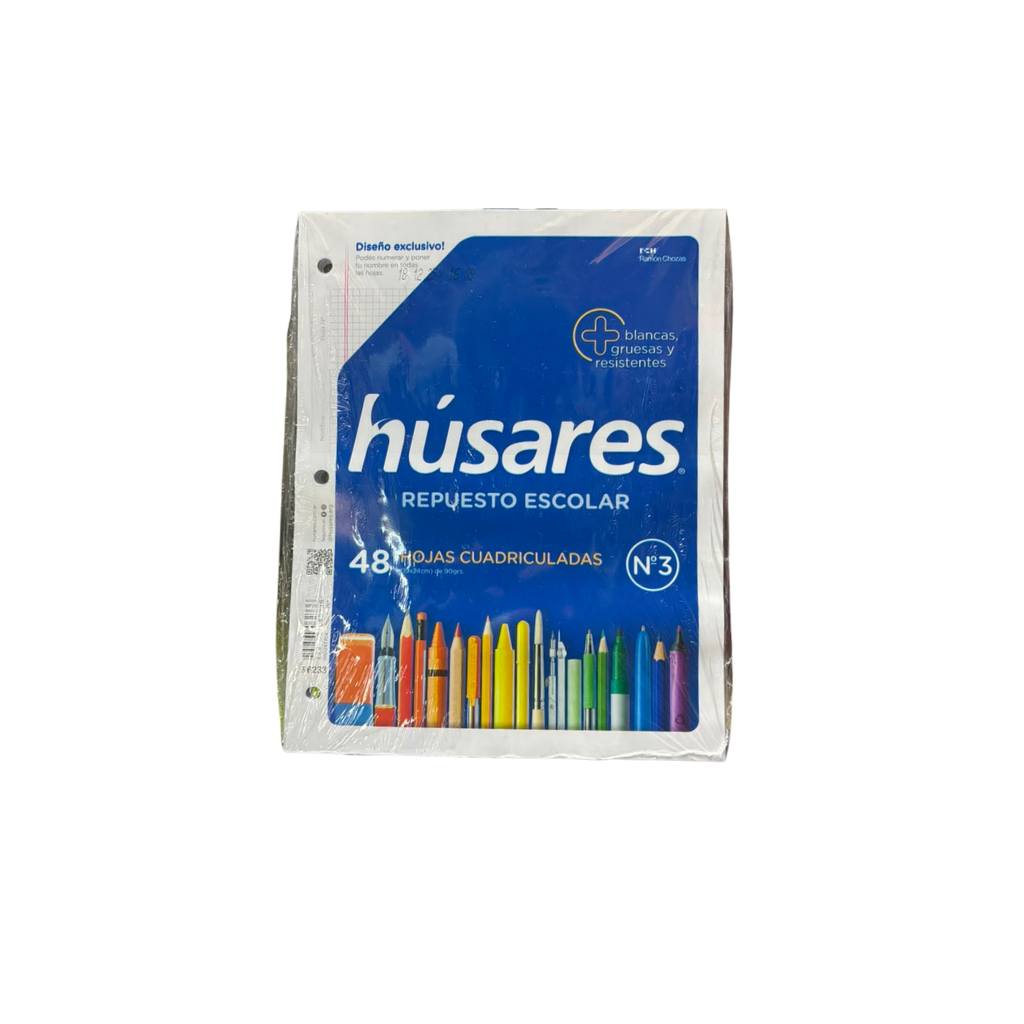 REPUESTO HUSARES Nº3 X 48 HOJAS 90GRS # 6233