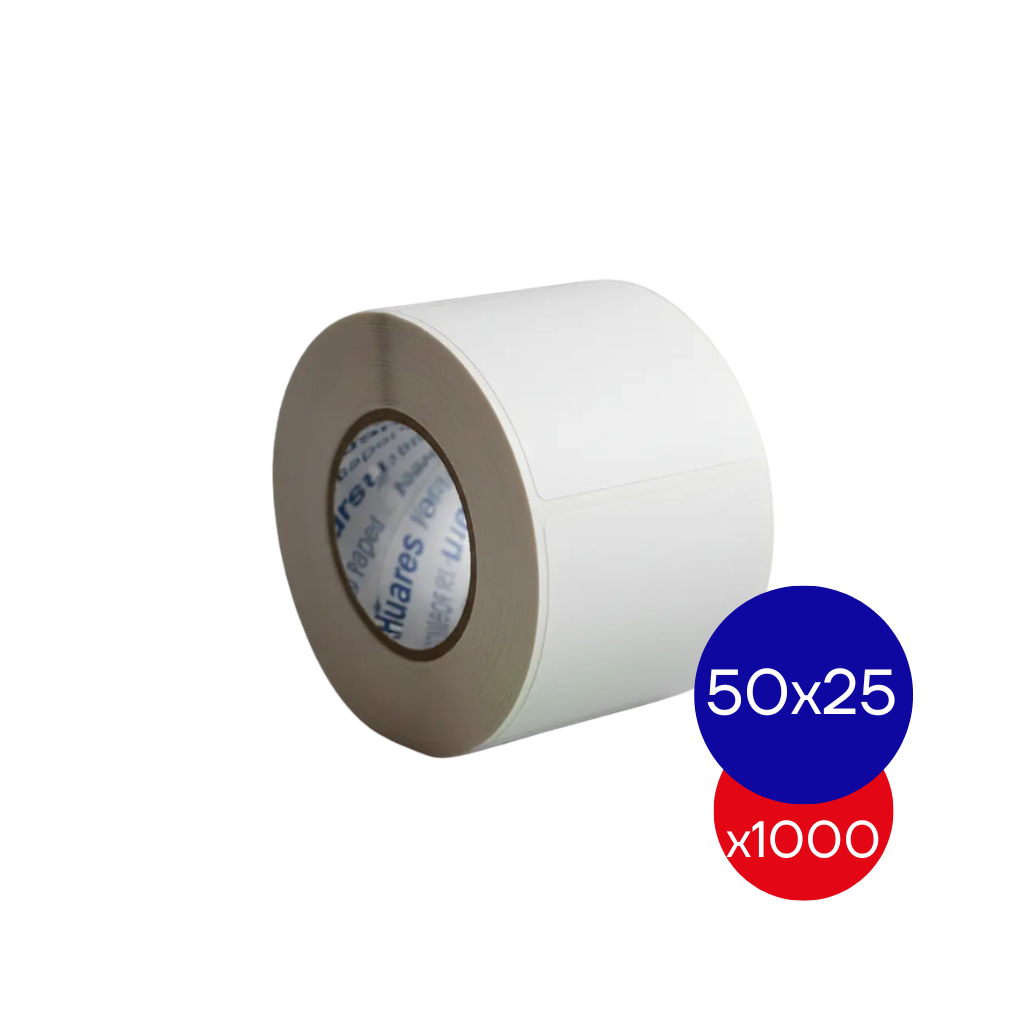 ROLLO ETIQUETAS TOP COAT TERMICO 50X25 X 1000 UNID. 51019