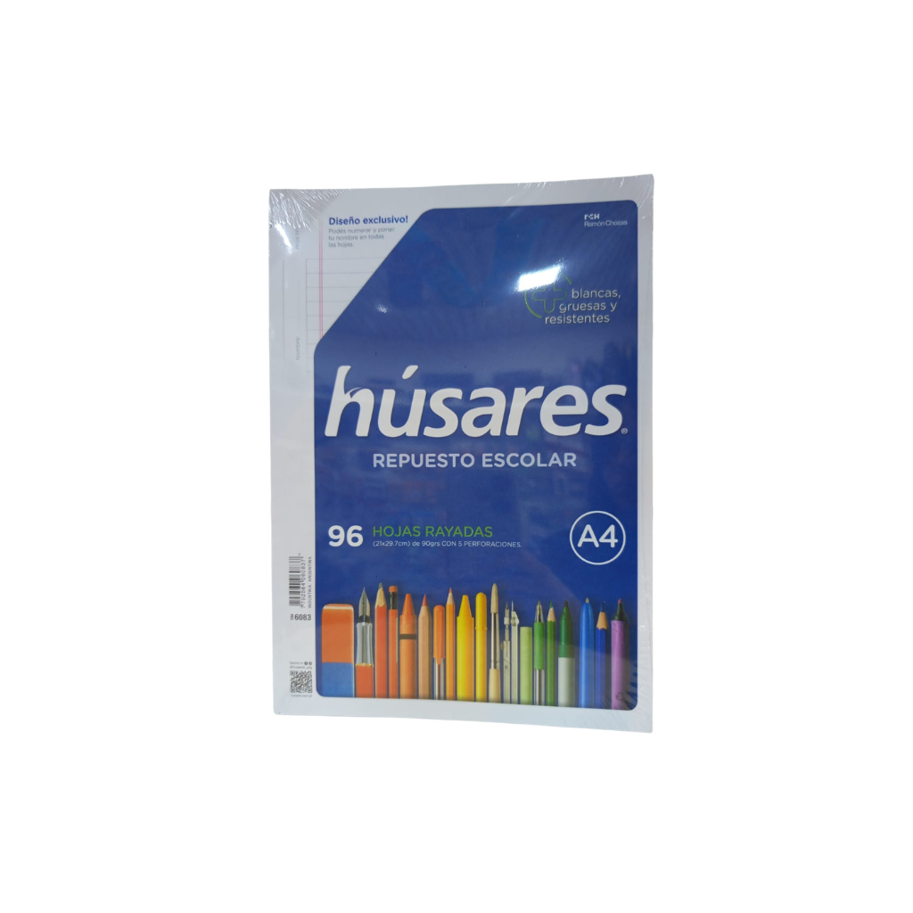 REPUESTO A4 HUSARES 96 HJS = 90GRS 5 PERF 6083 RAYADO