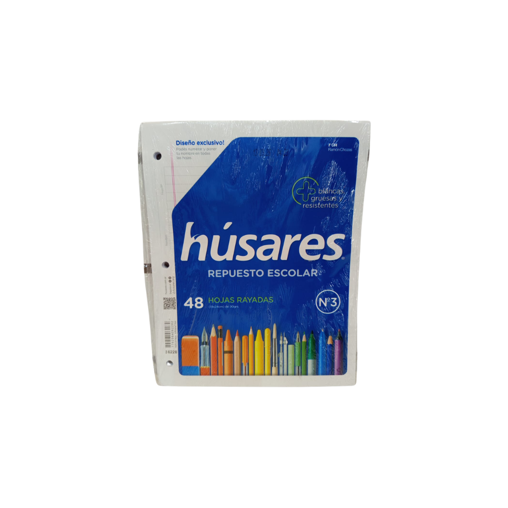 REPUESTO HUSARES Nº3 Nº3 X 48 HOJAS 90GRS = 6228
