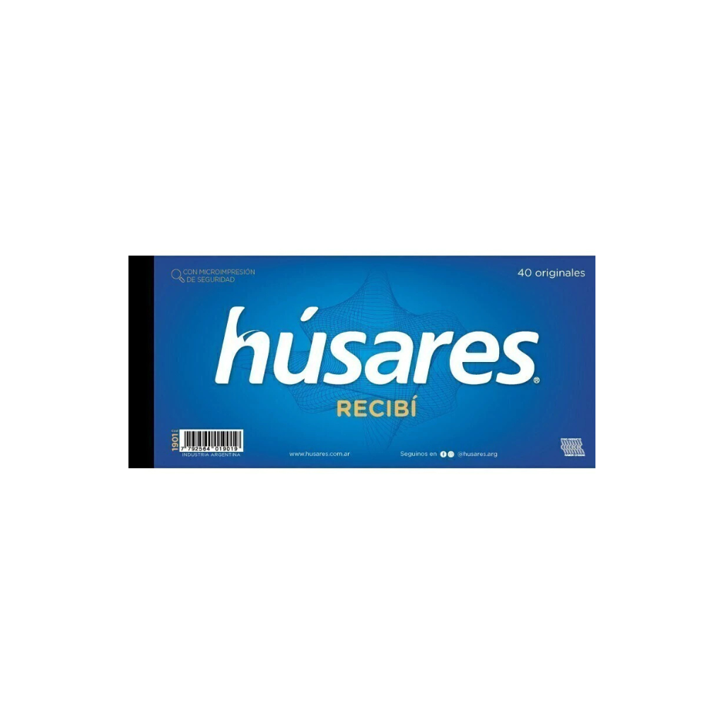 TALONARIO HUSARES 1901 RECIBI GRANDE
