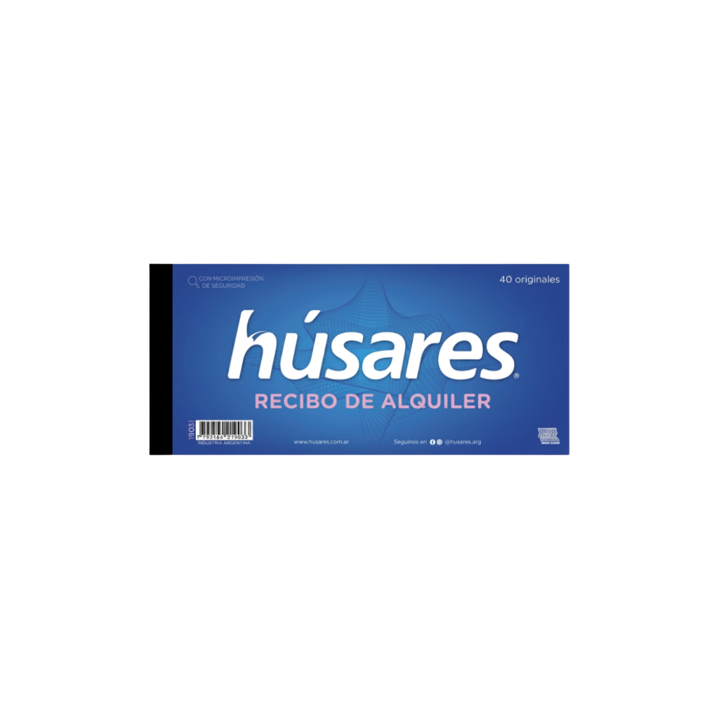 TALONARIO HUSARES 1903 RECIBO DE ALQUILER ORIGINAL
