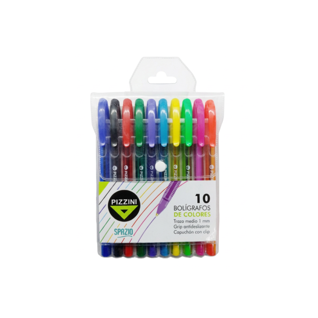 BOLIGRAFO DE COLORES SURTIDOS SPAZIO X 10 PIZZINI B31CS1X5