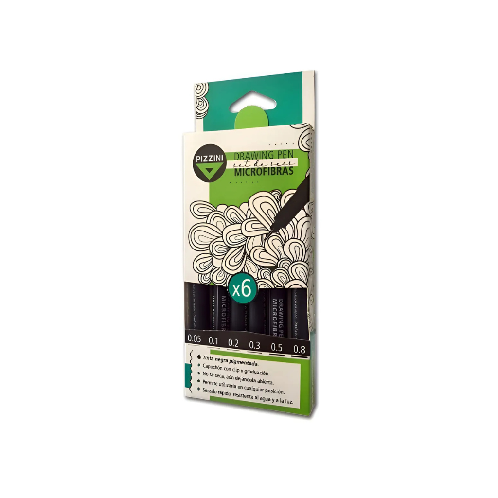ESTILOGRAFO PIZZINI X 6 UNID SURTIDAS DPX6