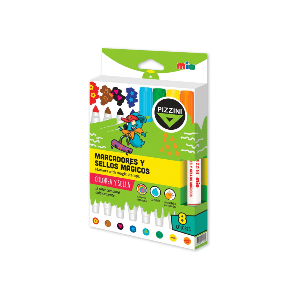 MARCADORES MAXI SELLO MAGICOS 8 COLORES