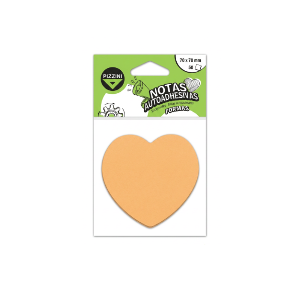 NOTAS CORAZON NARANJA PASTEL NACORAZX1PNA