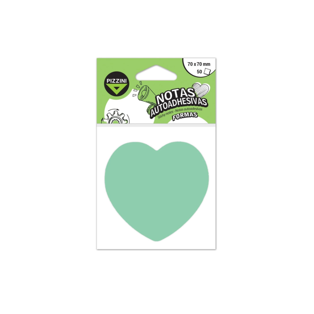NOTAS CORAZON VERDE PASTEL NACORAZX1PVE