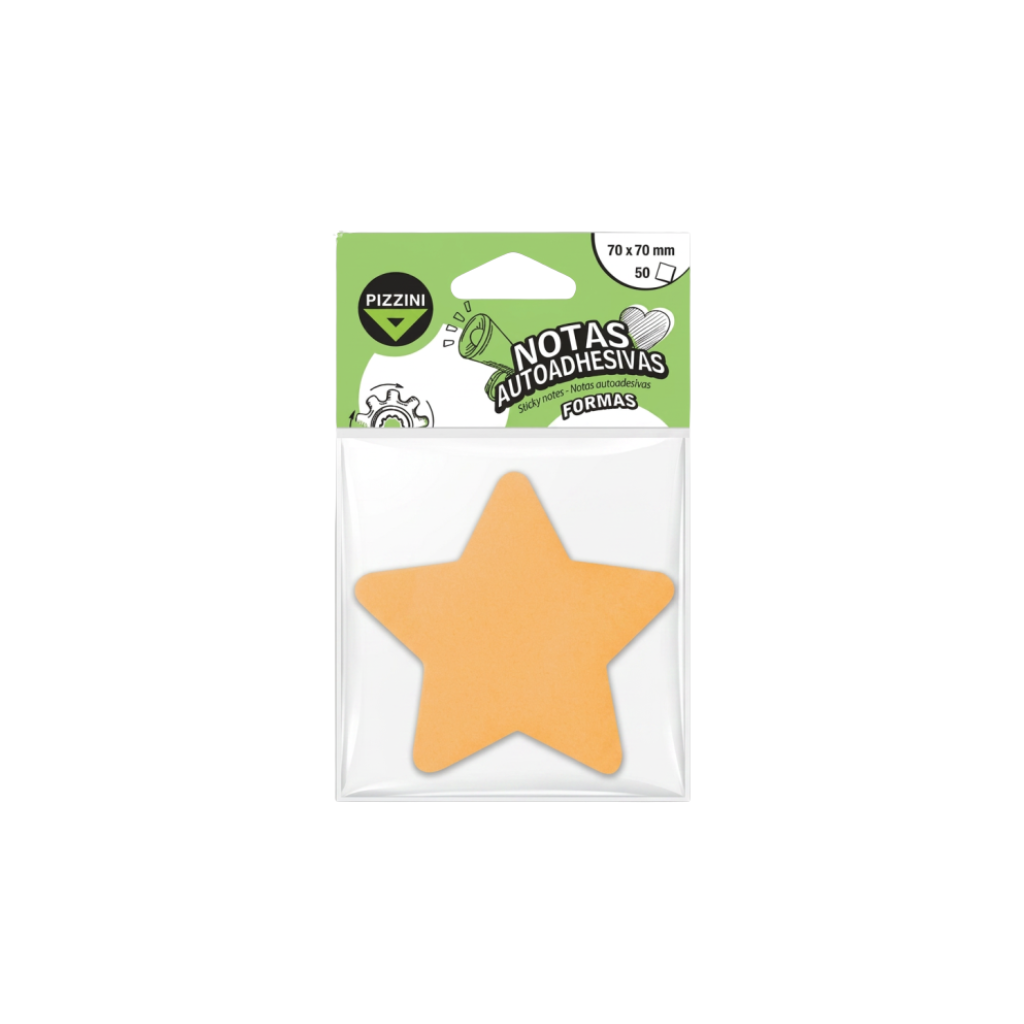 NOTAS ESTRELLA NARANJA PASTEL NAESTREX1PNA