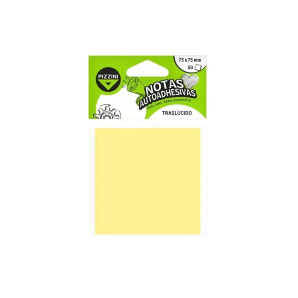 NOTAS PIZZINI AMARILLO TRANSLUCIDO 75X75X50 ( NA757550TAM )