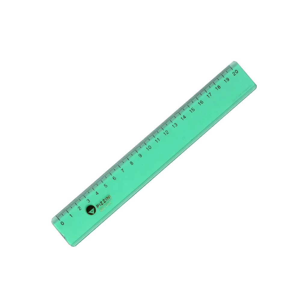 REGLA ESTUDIO 20 CM VERDE PIZZINI