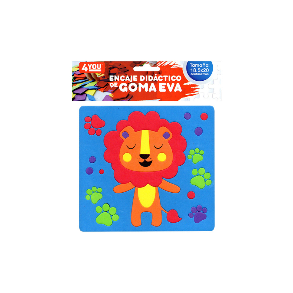 ENCASTRE GOMA EVA 4 YOU X 4 DISEÑOS SURT 18.5X20CM 4271 LEON