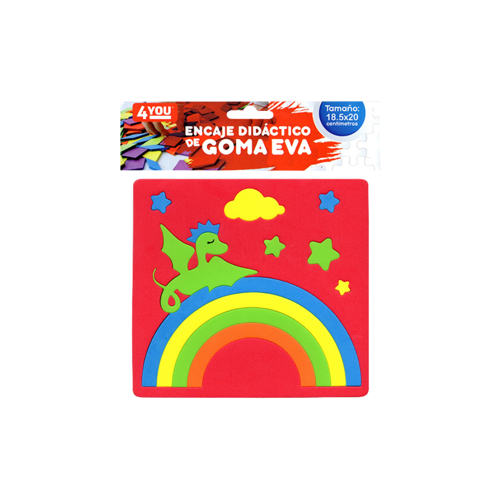 ENCASTRE GOMA EVA 4 YOU X 4 DISEÑOS SURT 18.5X20CM 4271 DRAGON