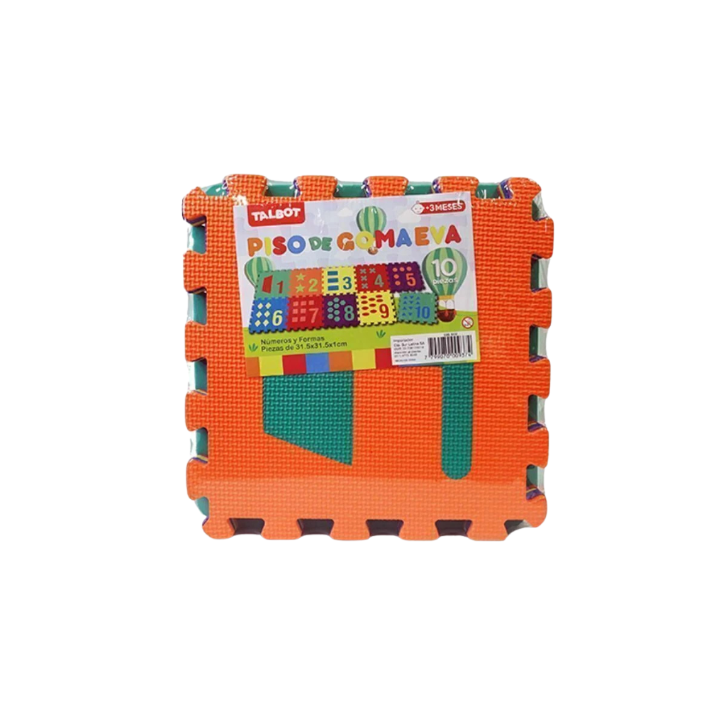 PISOS GOMA EVA TALBOT NUMEROS Y FORMAS X 10U 31.5X31.5X1CM 5137