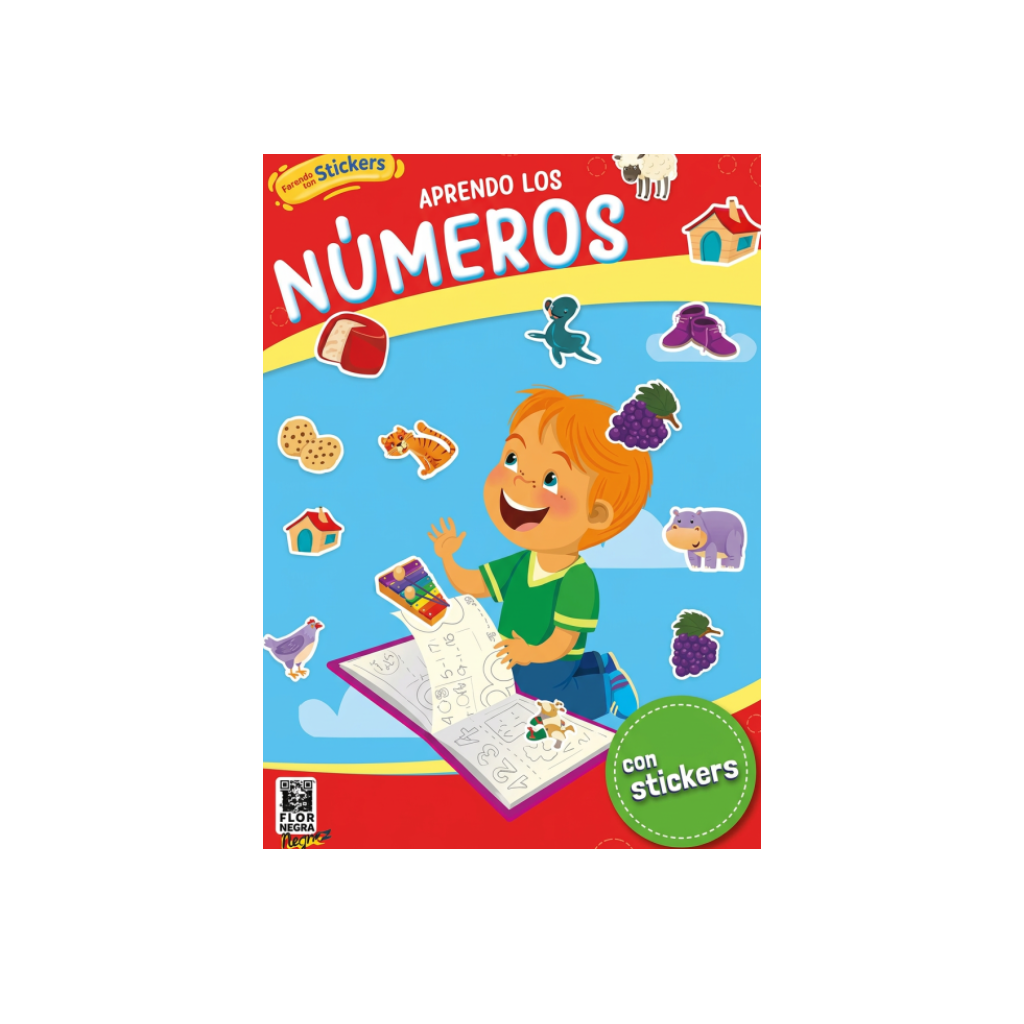 APRENDO CON STICKERS. APRENDO LOS NUMEROS ( 3 PAGINAS STICKERS)