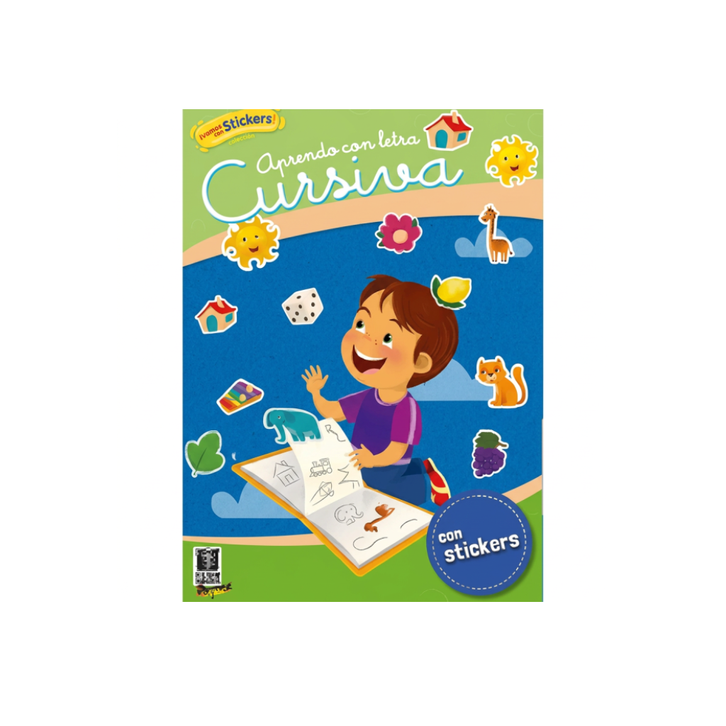 APRENDO CON STICKERS. APRENDO CON LETRA CURSIVA (3 PAGINAS STICKERS)
